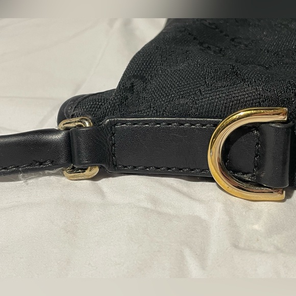 Gucci Black GG Canvas New Britt Hobo 169947 - Picture 6 of 14